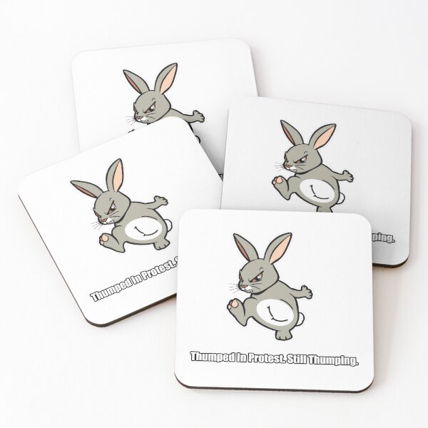 Item preview, Rabbit - Thumped In Protest Still Thumping - Funny Rabbit Gift designed and sold by pawdrops.
