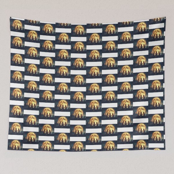 Item preview, Three Cats Under the Giant Moon – Magical Fantasy Night Sky Art designed and sold by PrintforDesign.