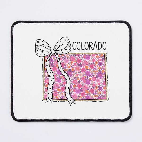Item preview, Cute Colorado Floral Map Graphic Coquette Bow Design designed and sold by Paper Drip.