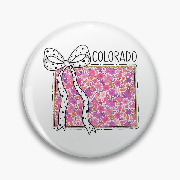Item preview, Cute Colorado Floral Map Graphic Coquette Bow Design designed and sold by Paper Drip.