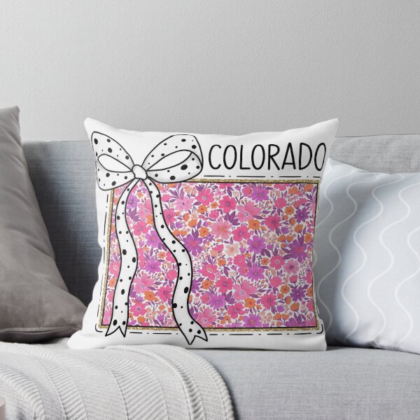 Item preview, Cute Colorado Floral Map Graphic Coquette Bow Design designed and sold by Paper Drip.