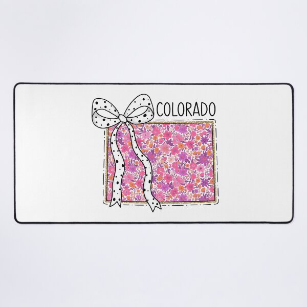 Item preview, Cute Colorado Floral Map Graphic Coquette Bow Design designed and sold by Paper Drip.