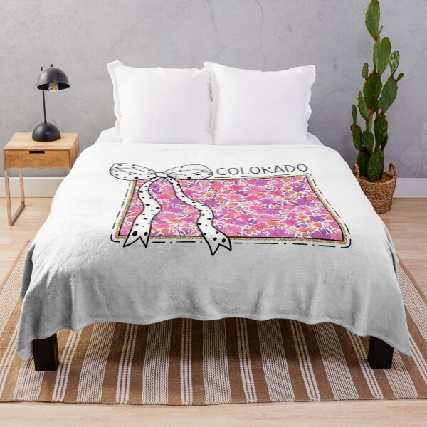 Item preview, Cute Colorado Floral Map Graphic Coquette Bow Design designed and sold by Paper Drip.