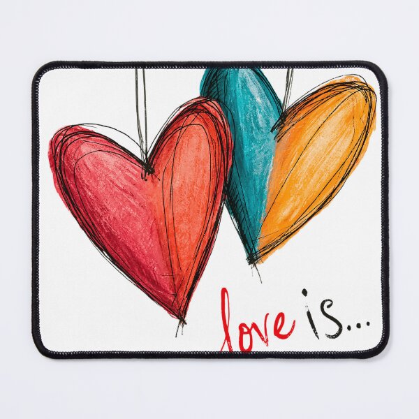 Item preview, two hearts, text love designed and sold by TanyaLovus.