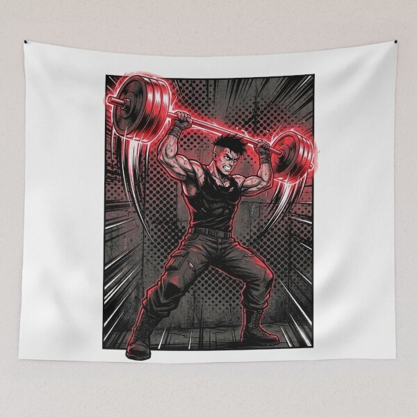 Item preview, Anime Warrior Maximum Strength Weightlifting designed and sold by JonelleTshirts.