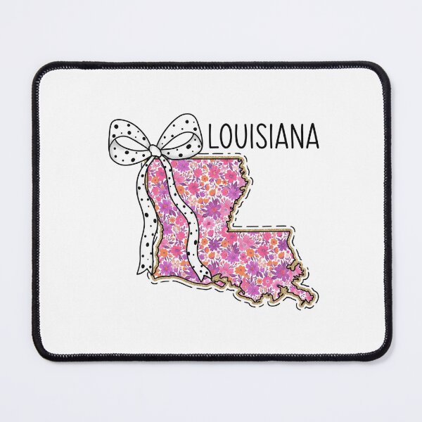 Item preview, Cute Louisiana Floral Map Graphic Coquette Bow Design designed and sold by Paper Drip.