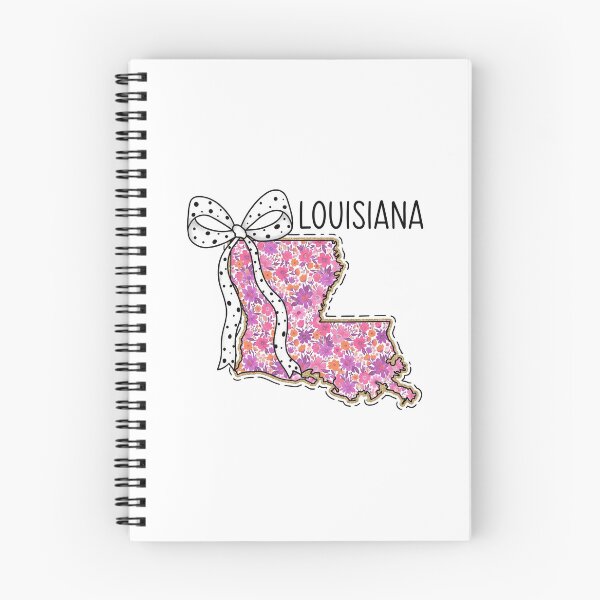 Item preview, Cute Louisiana Floral Map Graphic Coquette Bow Design designed and sold by Paper Drip.