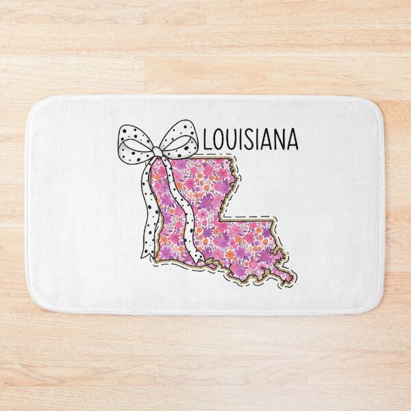 Item preview, Cute Louisiana Floral Map Graphic Coquette Bow Design designed and sold by Paper Drip.