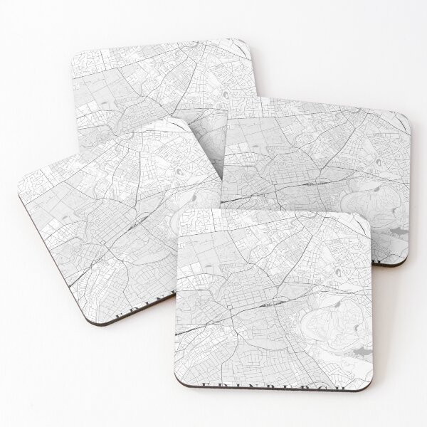 Item preview, Edinburgh Black White City Map Poster, Minimal Street Map Wall Art designed and sold by LASTIQUE-dd.