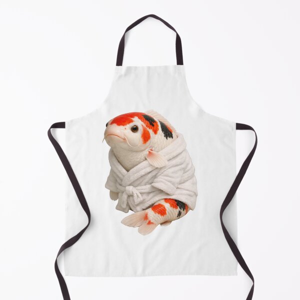 Item preview, Bata de baño relajante con estampado de carpas koi designed and sold by Sillytoe.