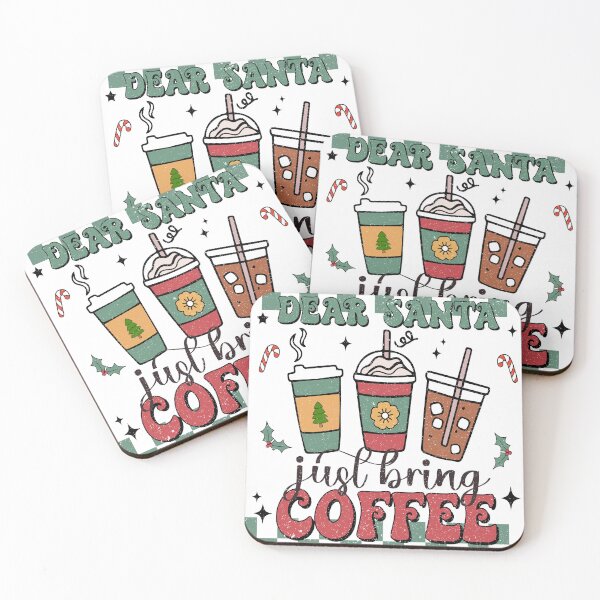 Item preview, Dear Santa Just Bring Coffee Shirt | Funny Christmas Coffee Tee | Coffee Lover Xmas Gift designed and sold by DigitalChickHub.