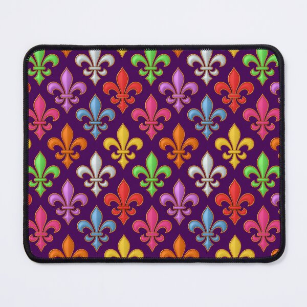Item preview, Colorful 3D Fleur-de-lis Pattern Design - Purple designed and sold by PatternTitan.