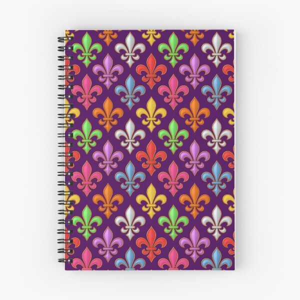 Item preview, Colorful 3D Fleur-de-lis Pattern Design - Purple  designed and sold by PatternTitan.