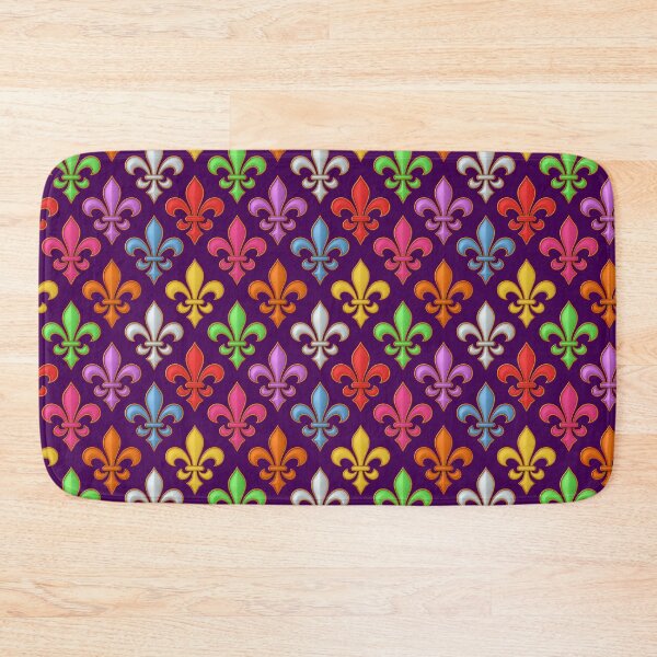 Item preview, Colorful 3D Fleur-de-lis Pattern Design - Purple  designed and sold by PatternTitan.