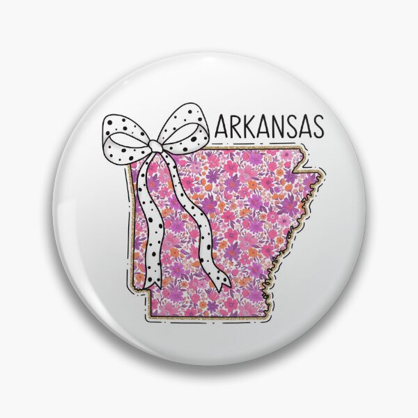 Item preview, Cute Arkansas Floral Map Graphic Coquette Bow Design designed and sold by Paper Drip.
