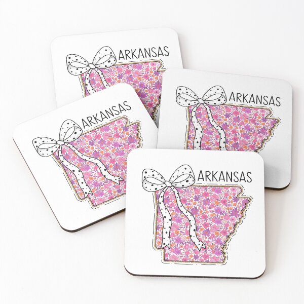 Item preview, Cute Arkansas Floral Map Graphic Coquette Bow Design designed and sold by Paper Drip.