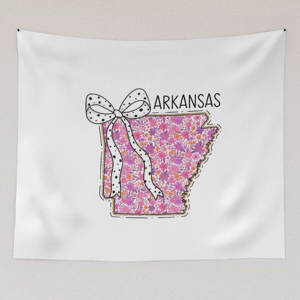 Item preview, Cute Arkansas Floral Map Graphic Coquette Bow Design designed and sold by Paper Drip.