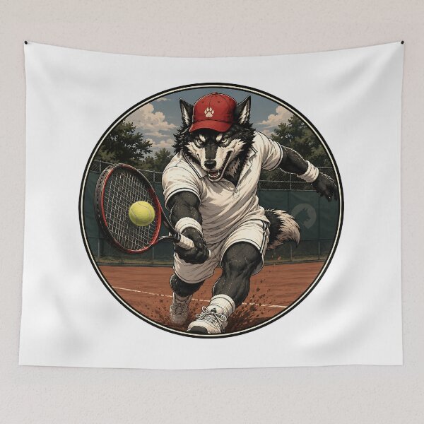 Item preview, Tennis Champion Wolf designed and sold by Mangurrian Shop.