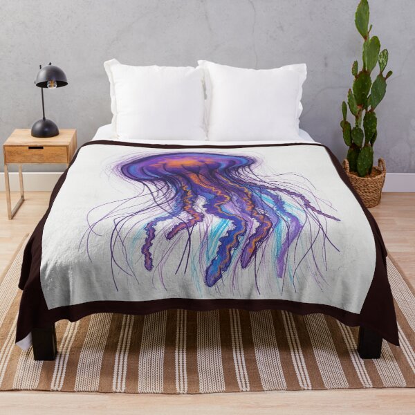 Item preview, Vibrant Neon Jellyfish Illustration designed and sold by Color & Form.