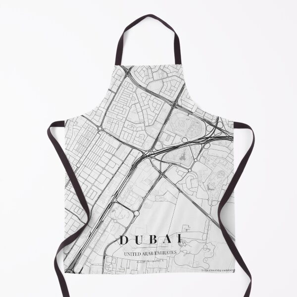Item preview, Dubai Black White City Map Poster, Minimal Street Map Wall Art designed and sold by LASTIQUE-dd.