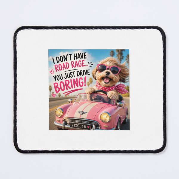 Item preview, Driving dog in a pink car designed and sold by carlsmart1.