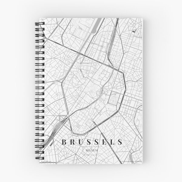 Item preview, Brussels Black White City Map Poster, Minimal Street Map Wall Art designed and sold by LASTIQUE-dd.