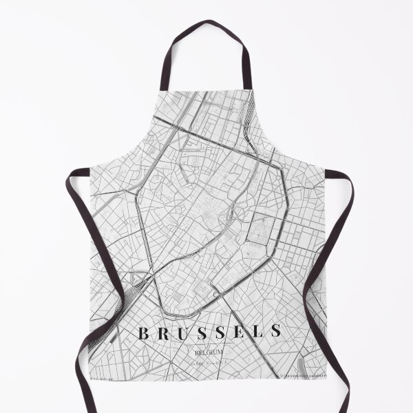 Item preview, Brussels Black White City Map Poster, Minimal Street Map Wall Art designed and sold by LASTIQUE-dd.