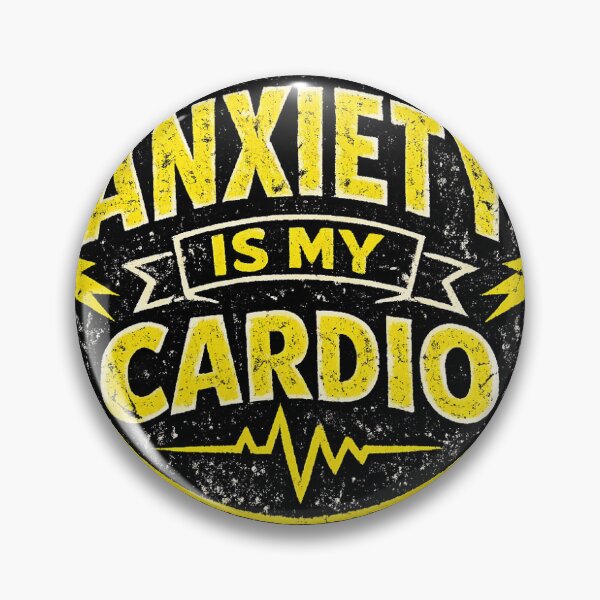 Item preview, Anxiety Is My Cardio Sticker designed and sold by RedRubyBubble.
