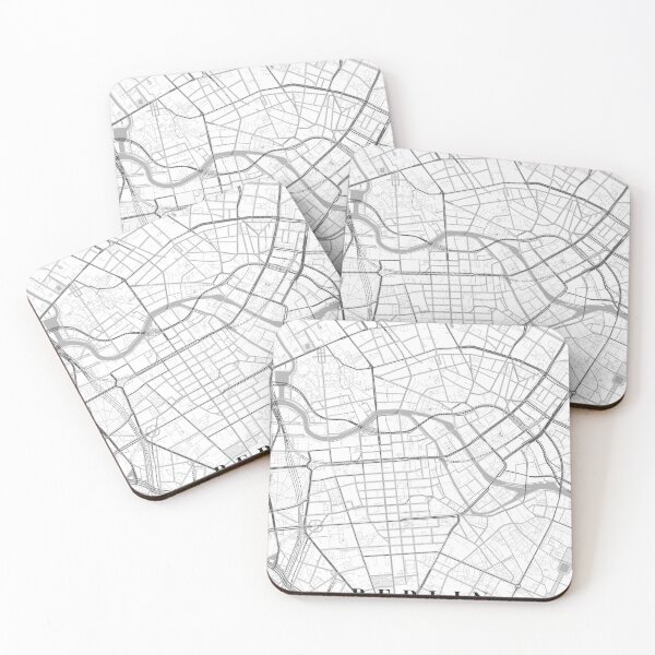 Item preview, Berlin Black White City Map Poster, Minimal Street Map Wall Art designed and sold by LASTIQUE-dd.