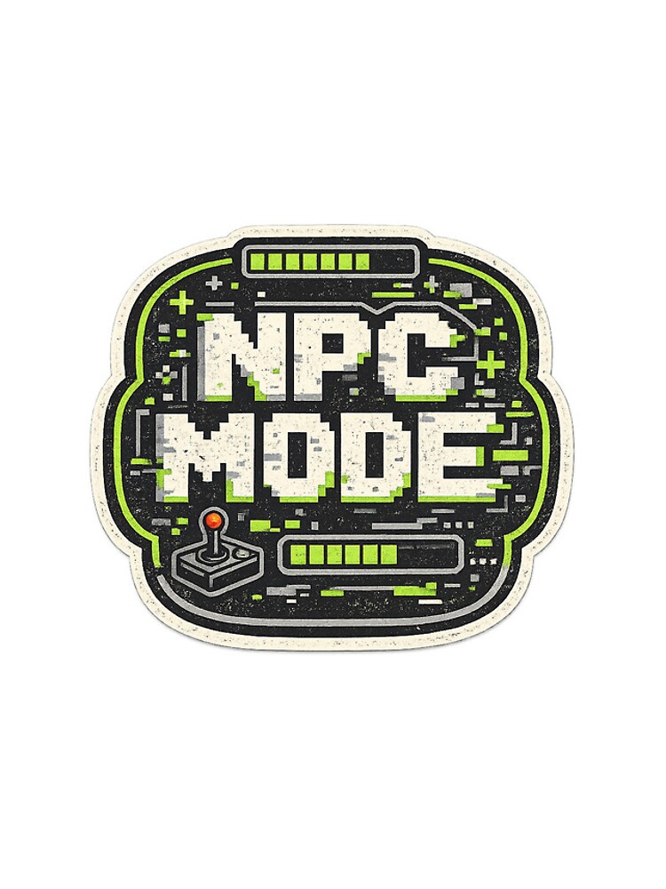 Thumbnail 4 of 4, iPhone Case, NPC Mode Sticker designed and sold by RedRubyBubble.