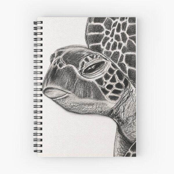 Item preview, Realistic Sea Turtle Pencil Drawing Coastal Art designed and sold by TheSlowShore.