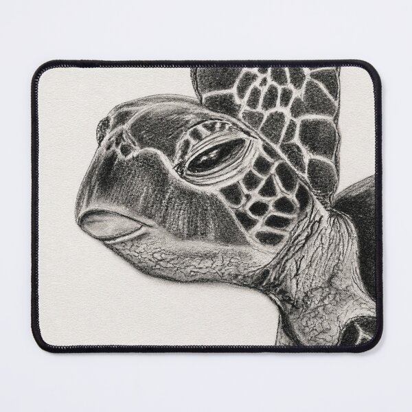 Item preview, Realistic Sea Turtle Pencil Drawing Coastal Art designed and sold by TheSlowShore.