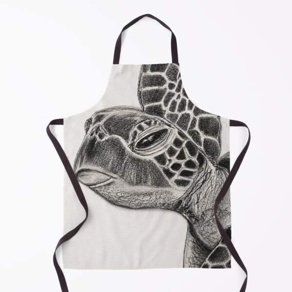 Item preview, Realistic Sea Turtle Pencil Drawing Coastal Art designed and sold by TheSlowShore.