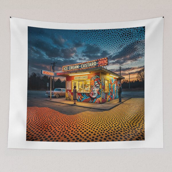 Item preview, Vintage Pop Art Ice Cream Custard Stand designed and sold by Home Decor Art.