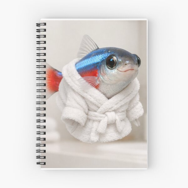 Item preview, Cozy Bathrobe Neon Tetra designed and sold by Sillytoe.