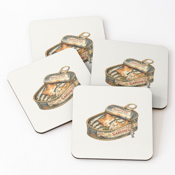 Item preview, Vintage Cat in Sardine Tin designed and sold by HapaHara.