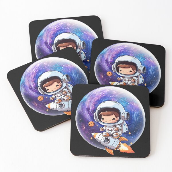 Item preview, Cute Astronaut Riding Rocket designed and sold by Szpaku desart .