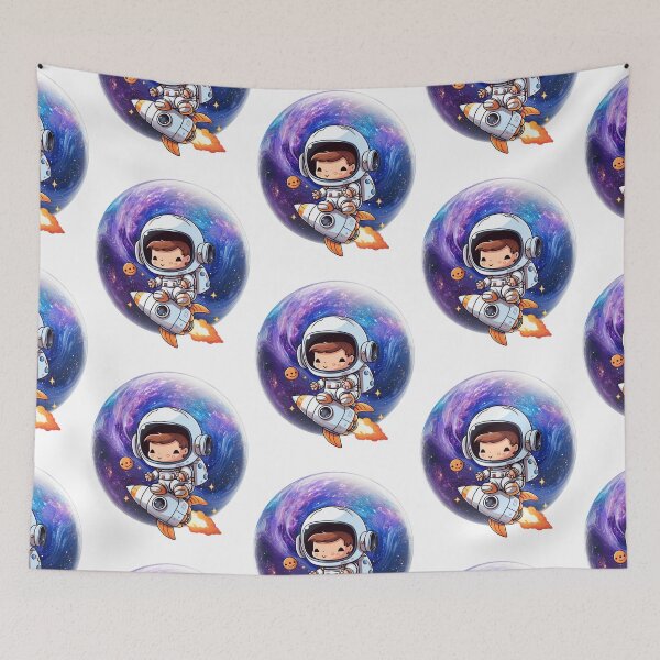 Item preview, Cute Astronaut Riding Rocket designed and sold by Szpaku desart .