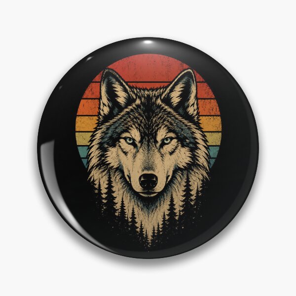 Artikelvorschau, Retro Majestic Wolf Forest Vintage Wildlife Nature entworfen und verkauft von Moizento.