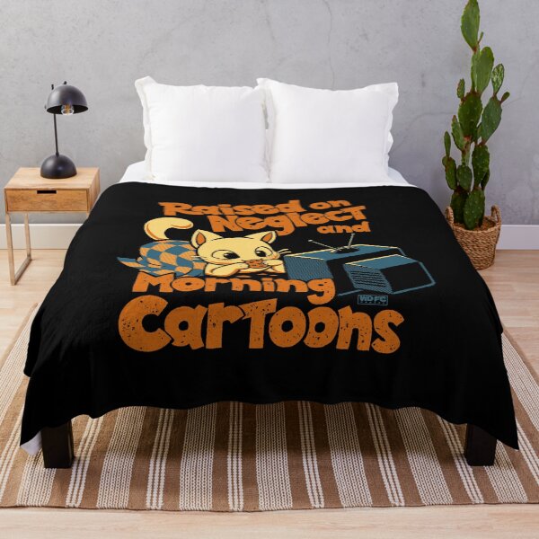 Item preview, Raised On Neglect and Saturday Morning Cartoons designed and sold by World Domination For Cats ®.