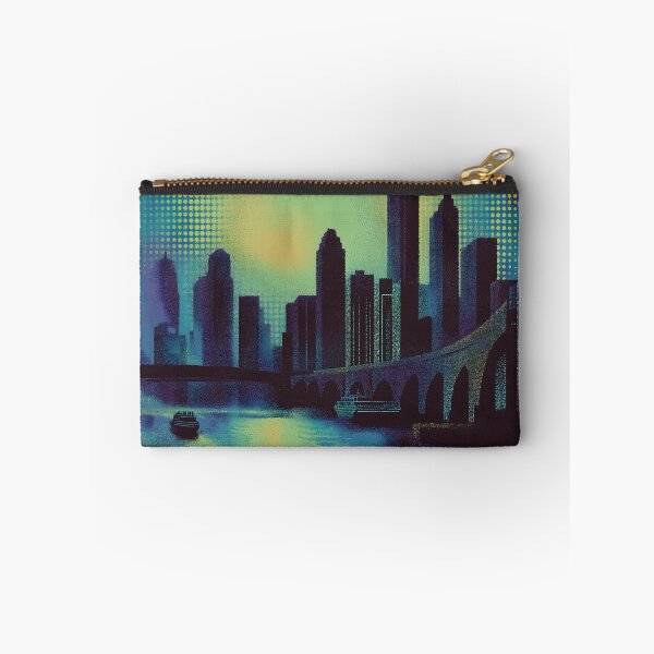 Item preview, Retro Neon River City Skyline designed and sold by ClubVacay.
