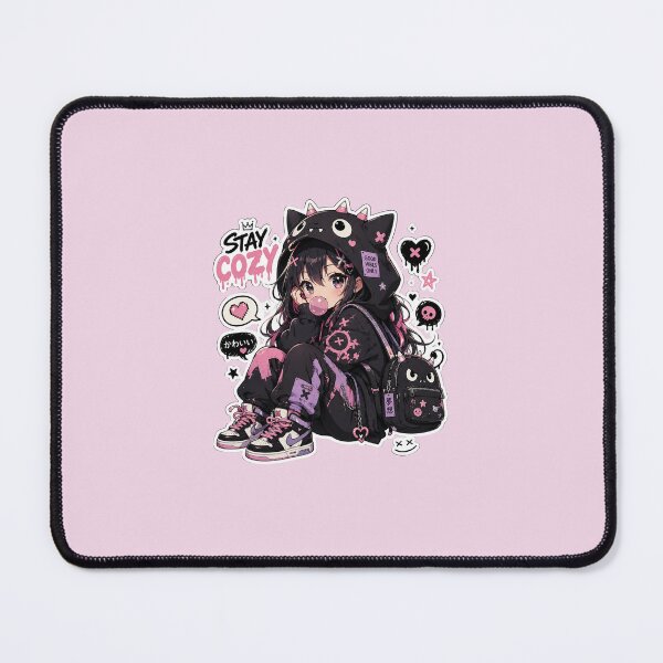 Item preview, Stay Cozy Kawaii Anime Girl designed and sold by HapaHara.