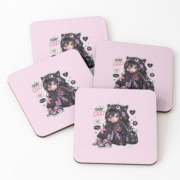 Item preview, Stay Cozy Kawaii Anime Girl designed and sold by HapaHara.