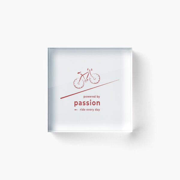 Item preview, Ride Every Day Bicycle Line Art | Powered by Passion Minimalist Cycling Gift for Bike Lovers designed and sold by unique art and design.