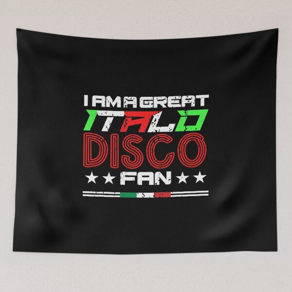 Item preview, I Am A Great Italo Disco Fan Black Distressed style designed and sold by Graphroad.