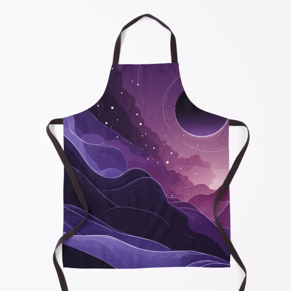 Aperçu de l'œuvre Purple Cosmic Eclipse Landscape créée et vendue par ArtByBoya.