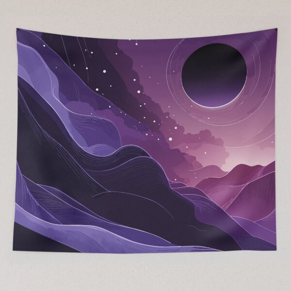 Item preview, Purple Cosmic Eclipse Landscape designed and sold by ArtByBoya.