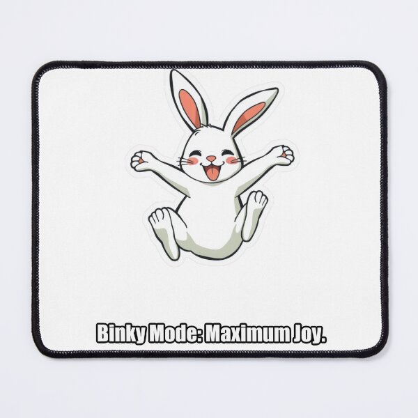 Item preview, Rabbit - Binky Mode Maximum Joy - Funny Rabbit Gift designed and sold by pawdrops.
