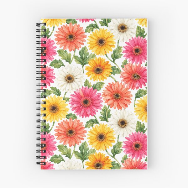 Item preview, Gerbera Daisy Vivid Watercolor Field Seamless Pattern designed and sold by Inkworksbyshery.
