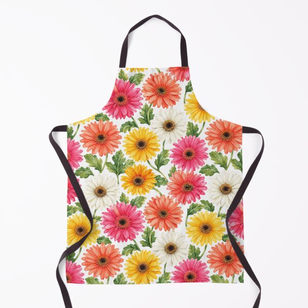 Item preview, Gerbera Daisy Vivid Watercolor Field Seamless Pattern designed and sold by Inkworksbyshery.